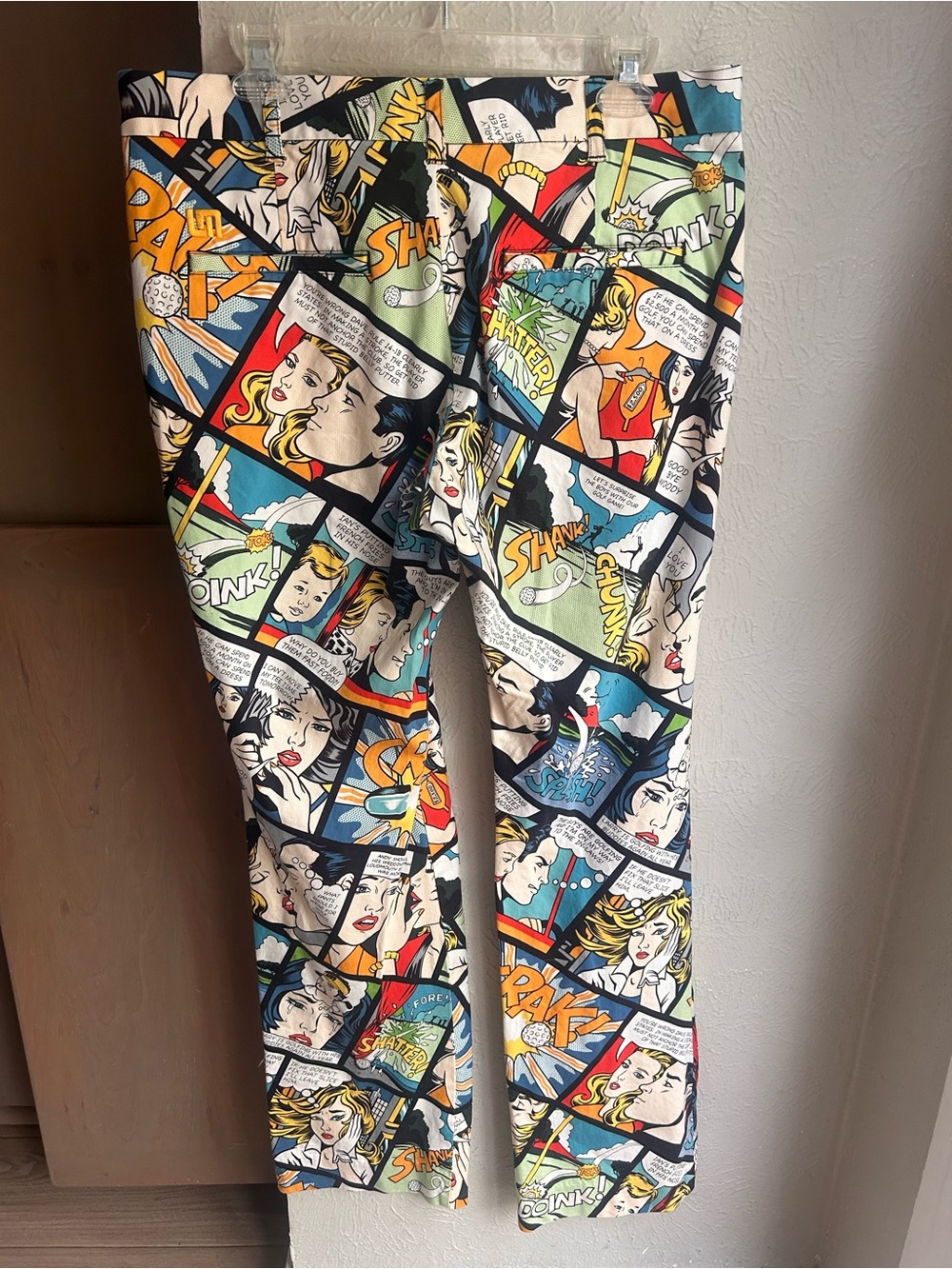 Loudmouth CRAK comic strip golf pants retro graphic Size 34” X 32” - Picture 4 of 12